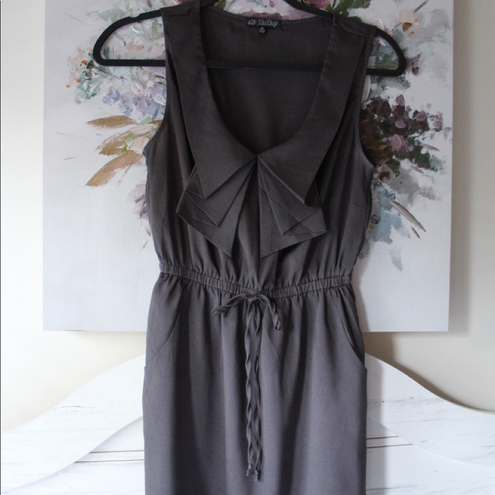Silky Gray Medium Midi Dress